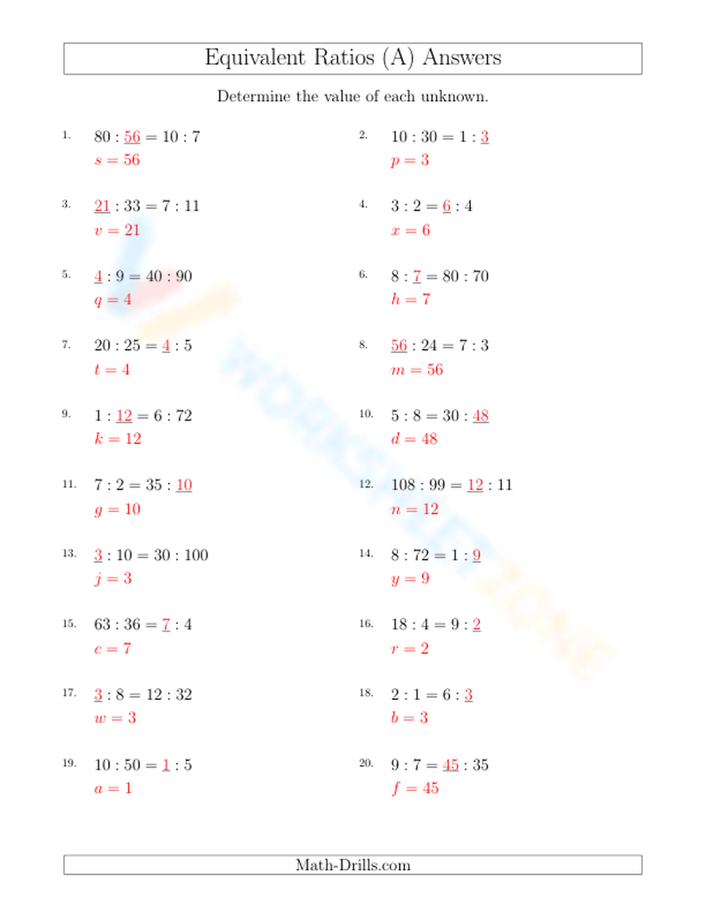 Free Ratios And Equivalent Ratios Worksheet Download Free Ratios And 