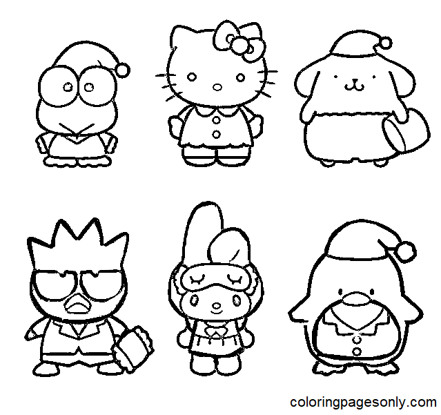 Free Sanrio Coloring Pages Sanrio Characters Coloring Pages 