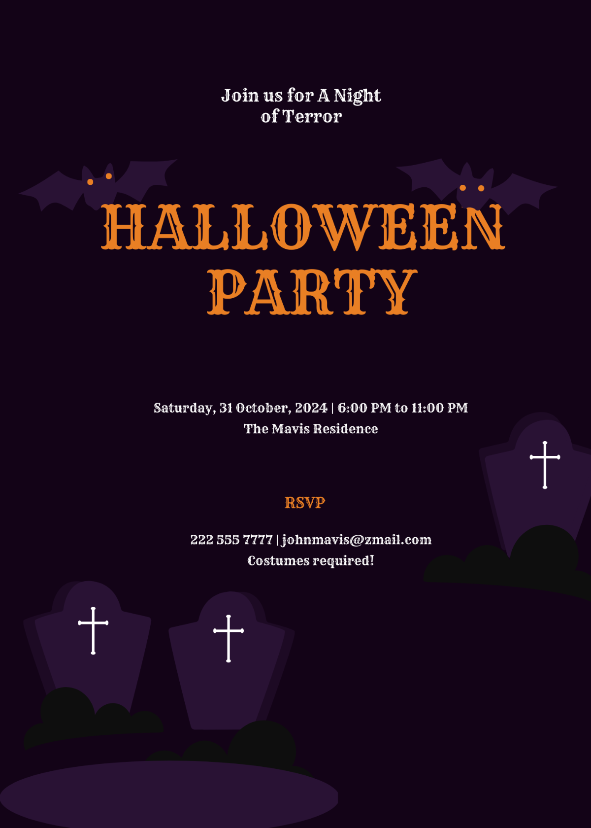 invitation template halloween