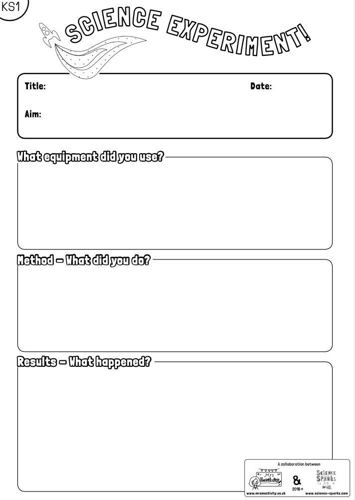 FREE Science Printable Experiment Instructions Science Resources 