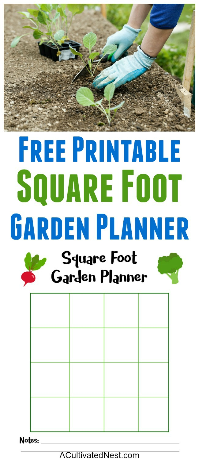 Free Square Foot Garden Planner Printable A Cultivated Nest 