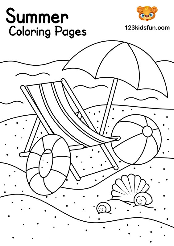 Free Summer Coloring Pages