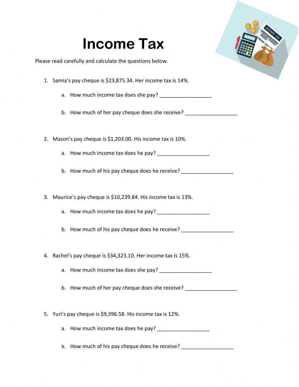 Free Tax Calculation Worksheet Download Free Tax Calculation Worksheet 