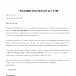 Free Training Invitation Letter Template To Edit Online