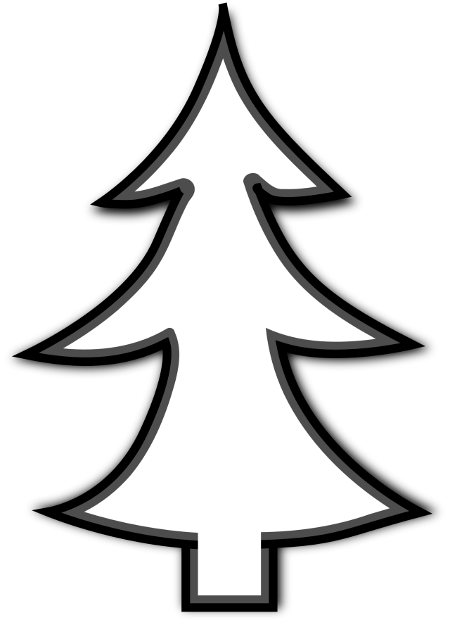 tree outline printable christmas