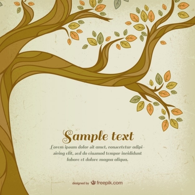 Free Vector Autumn Tree Template