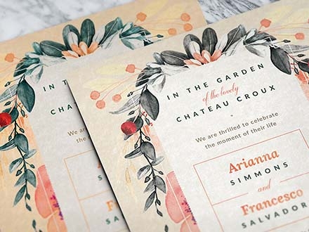 Free Wedding Invitation Template AI 