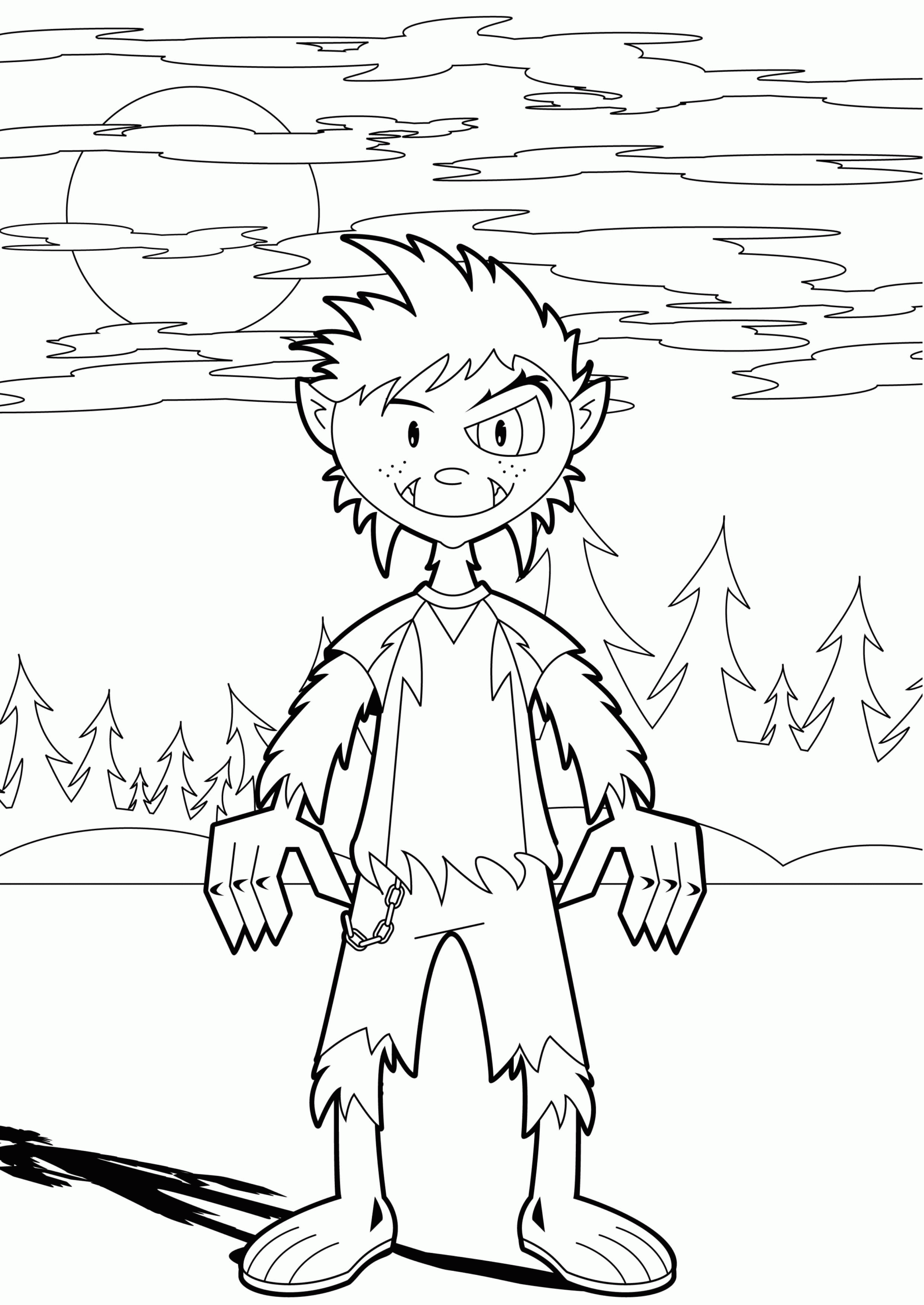 Free Werewolf Coloring Pages Coloring Home
