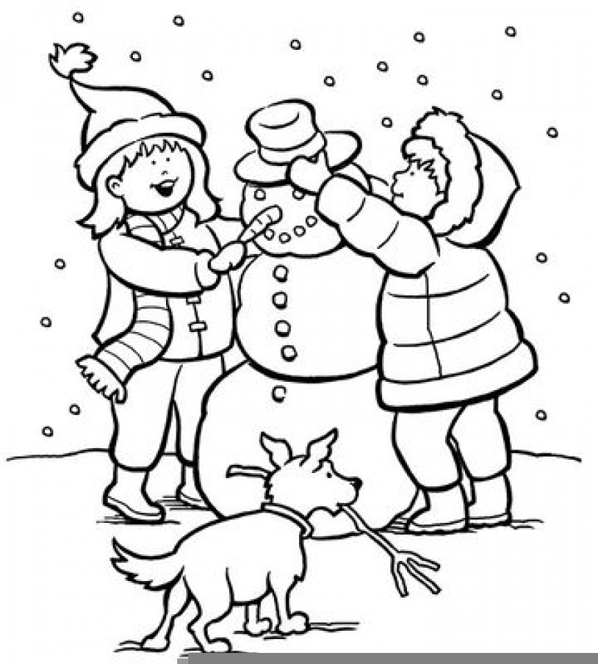 Free Winter Coloring Pages Coloring Pages