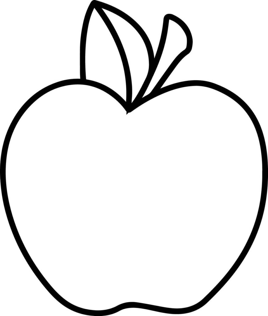 Fresh Apple Coloring Page Mitraland