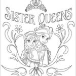 Frozen Coloring Page Happy Birthday ColoringBay