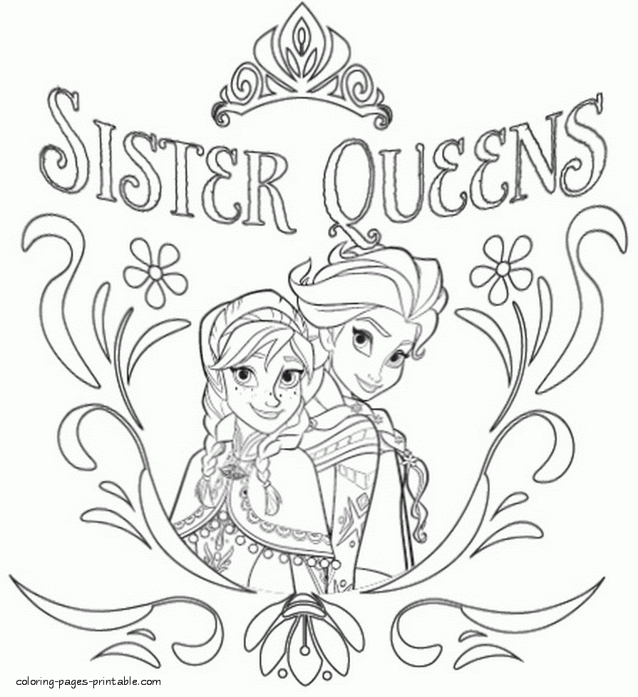 Frozen Elsa And Anna Coloring Pages COLORING PAGES PRINTABLE COM