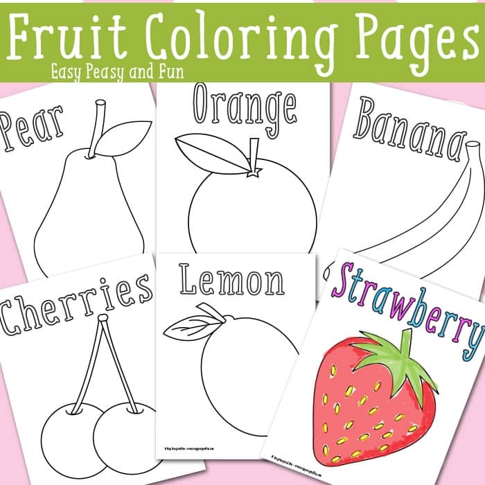Fruit Coloring Pages Free Printable Easy Peasy And Fun