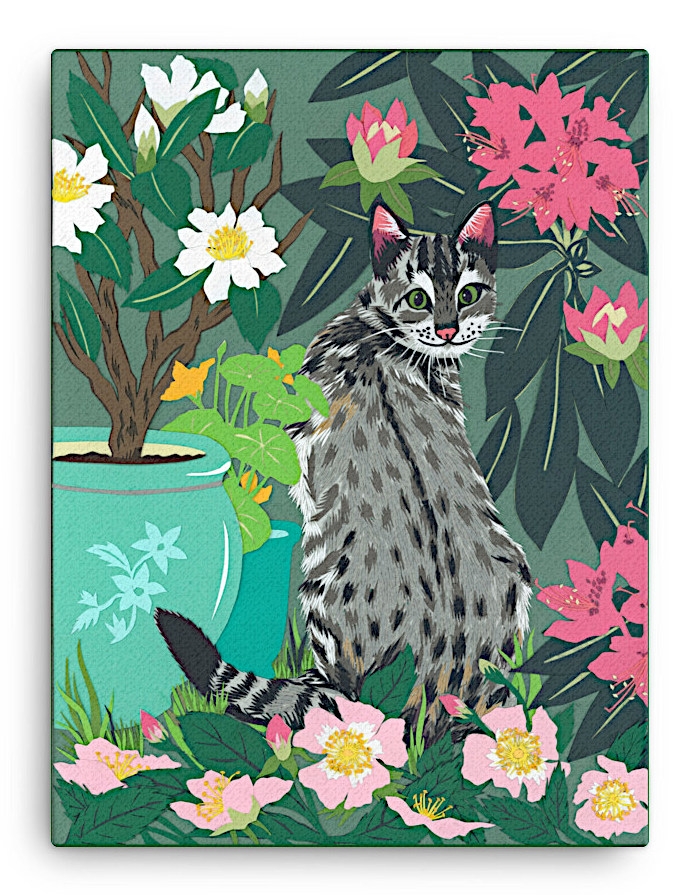 FSW Gallery Cat In The Garden Canvas Print