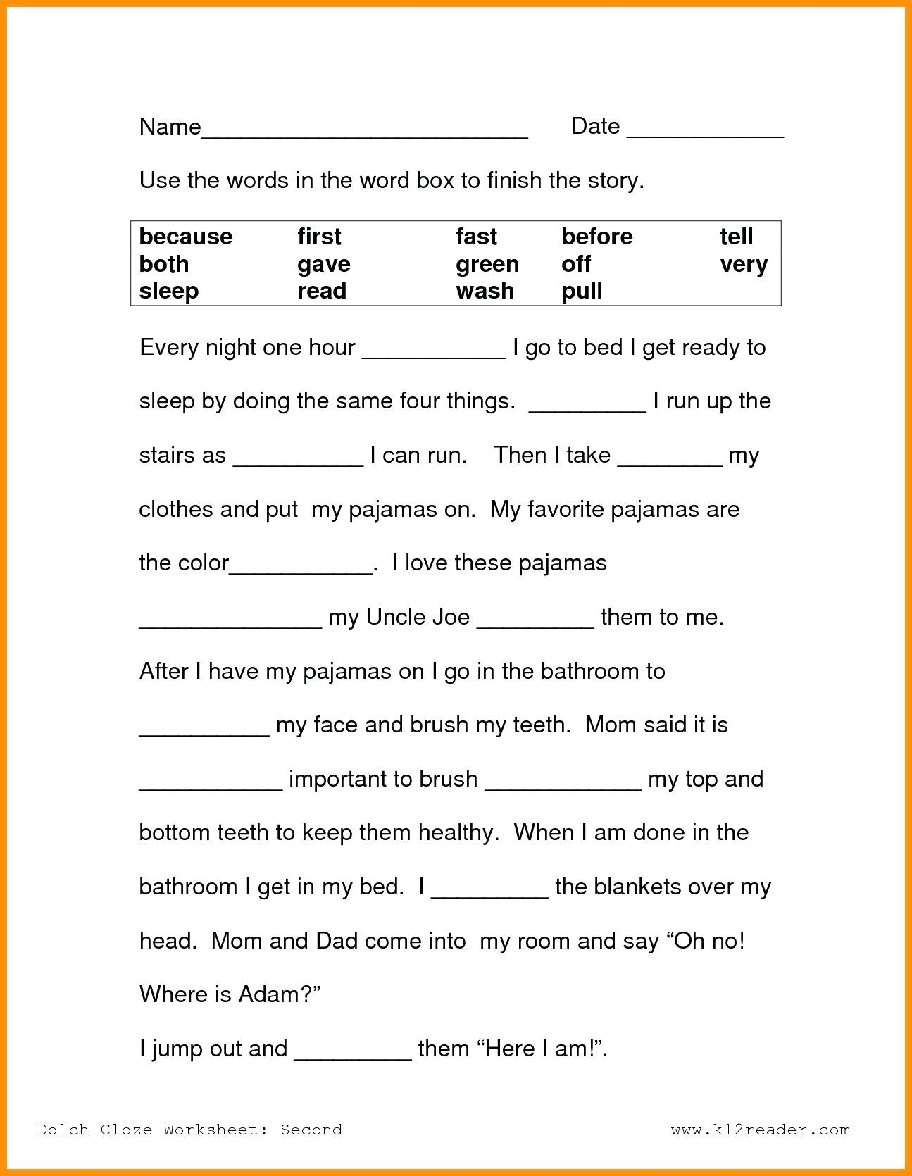 Ft Grade Reading Worksheets Free 1St Printable Db excel