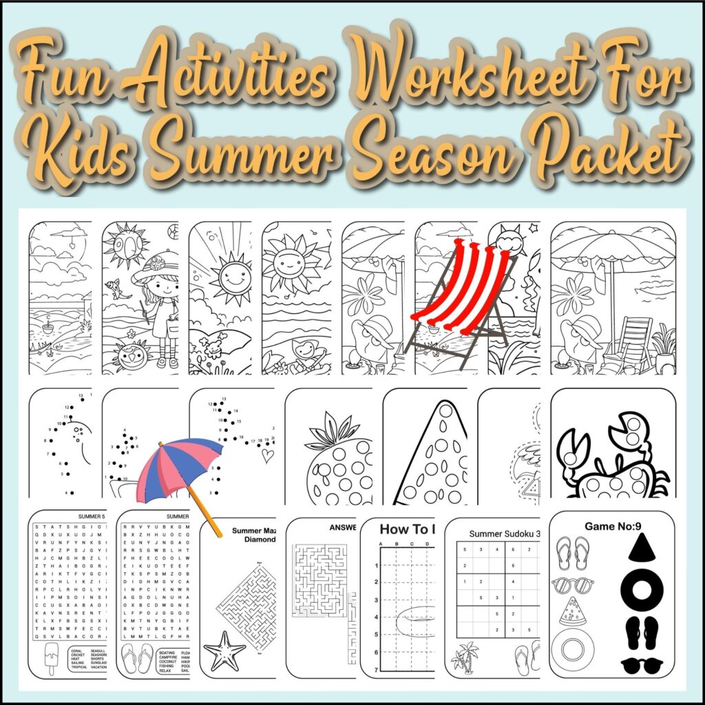 Fun Worksheets For Kids Trace And Color Worksheets To Develop Pen