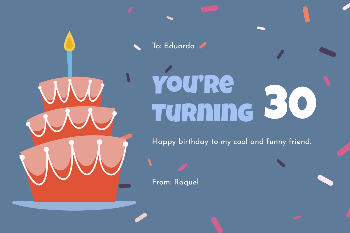 Funny 30th Birthday Cards Printable Free