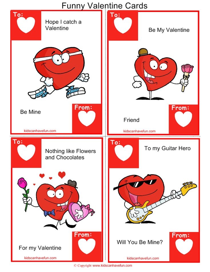 free printable funny valentines cards
