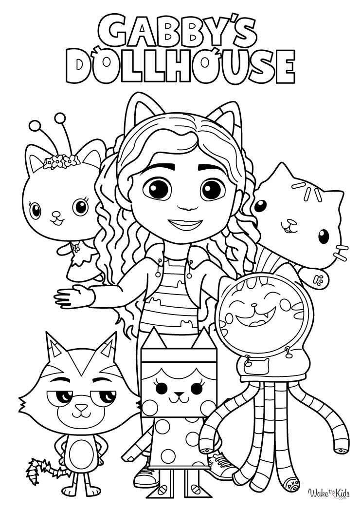 Gabby Dollhouse Coloring Pages
