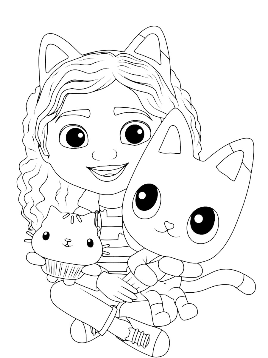 Gabby Cat Coloring Pages Coloring Home