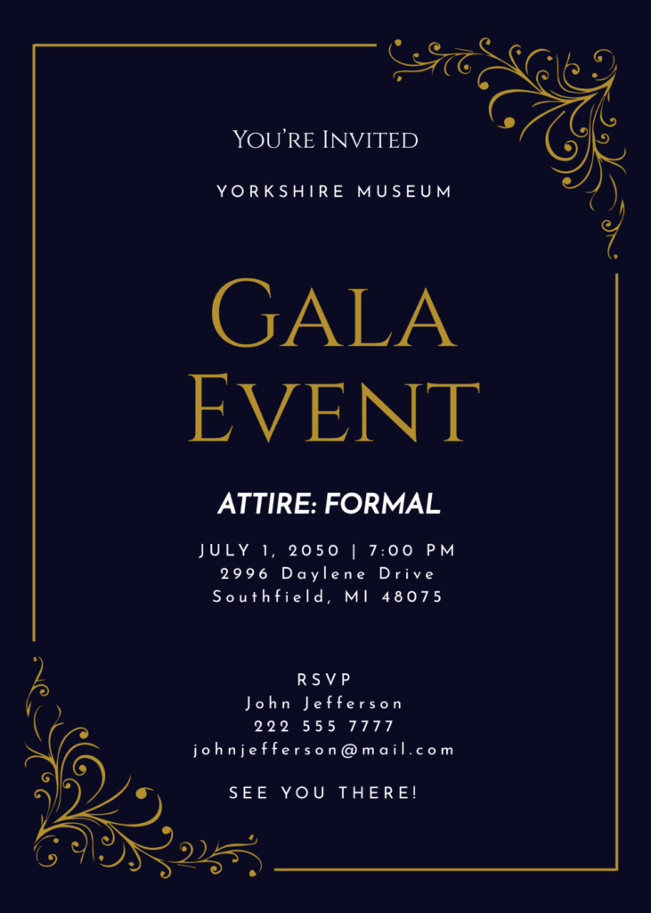 Gala Dinner Invitation Card Template Free Infoupdate