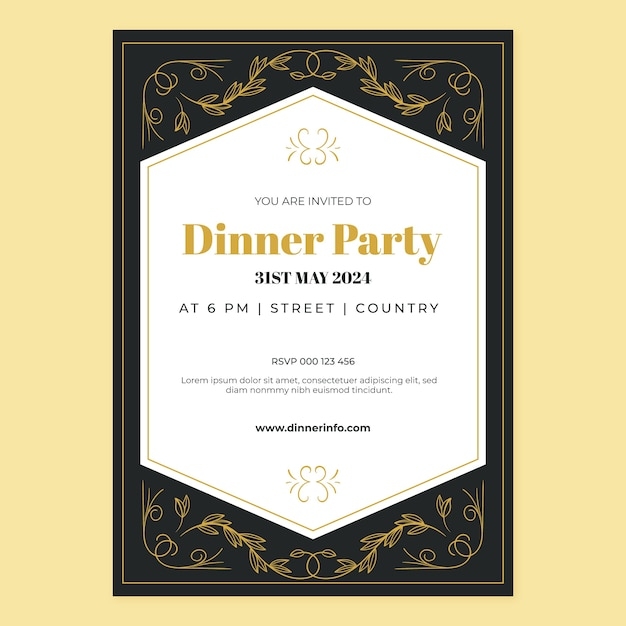 Gala Dinner Invitation Card Template Free Infoupdate