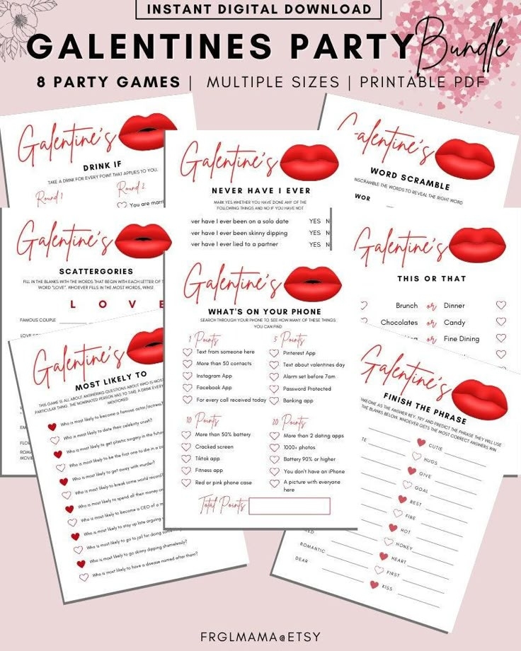 Galentine 39 s Day Games 8 Printable Games For Kids And Adults Galentines