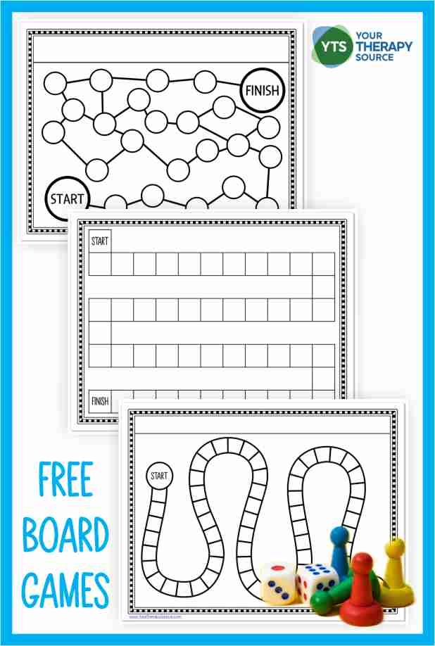 Game Board Printable FREE Your Therapy Source Worksheets Library
