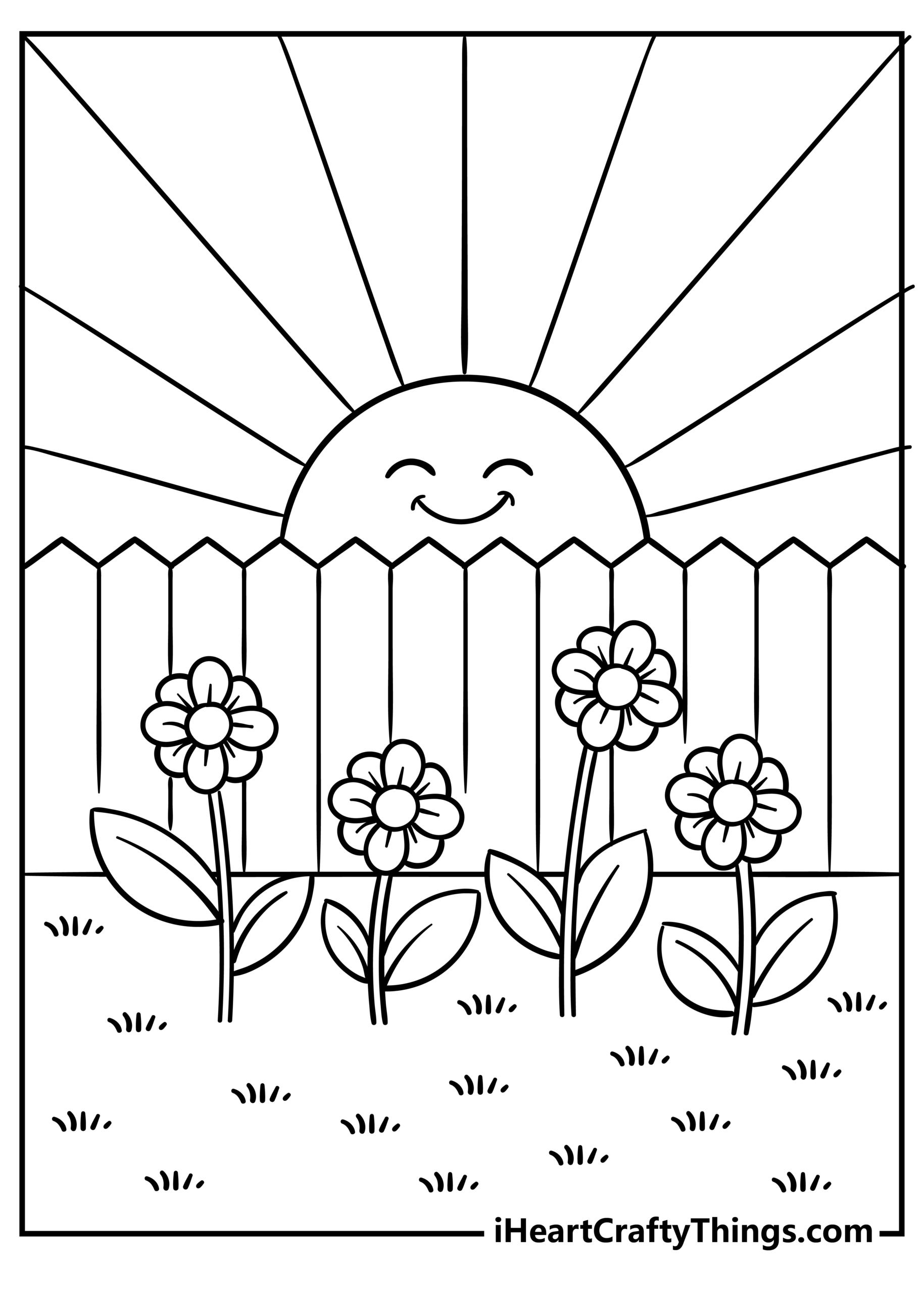 Garden Coloring Pages Free Printable Sheets