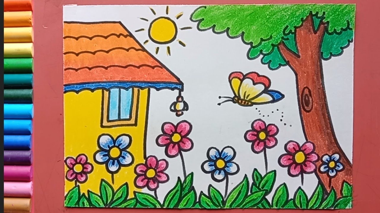 garden drawing print