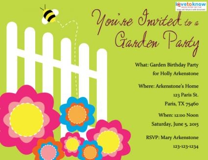 printable garden party invitation