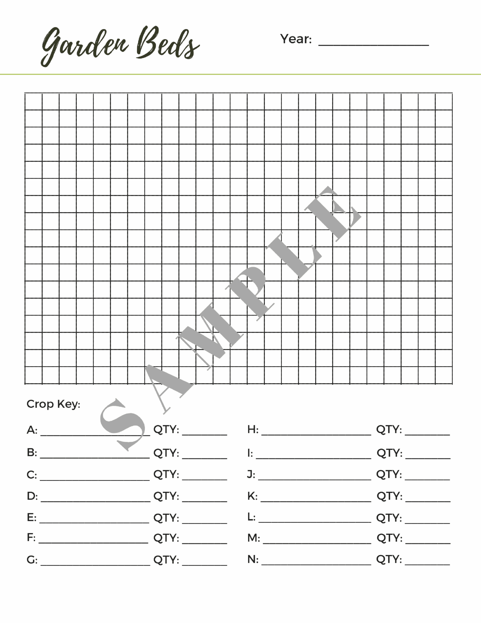 Garden Planner Grid Printable Spacesfeti
