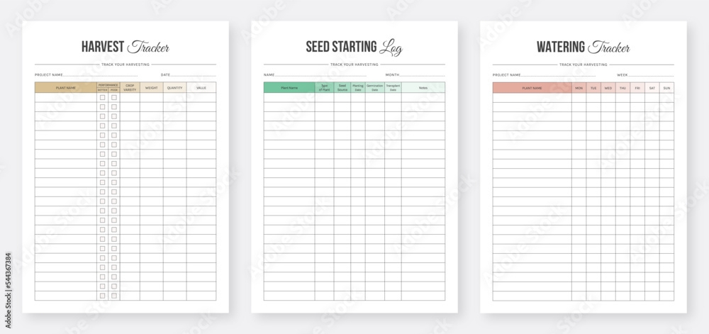 Garden Planner Template Design Printable Gardening Planner Journal 