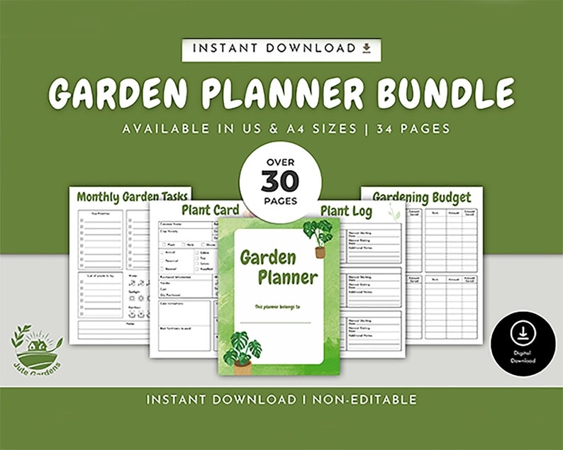 Garden Planning Printable Bundle Garden Organizer Gardening Printable