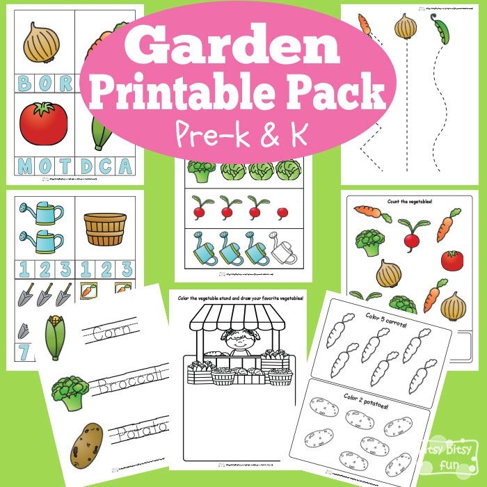 Garden Printable Preschool And Kindergarten Pack Preschool Garden