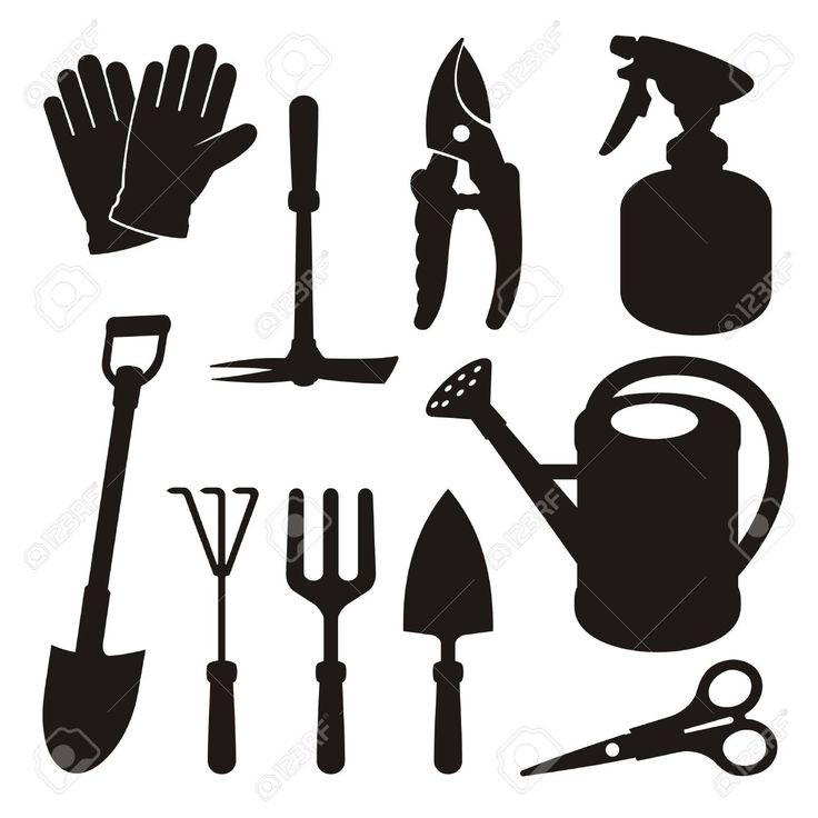 Garden Tools Clipart Black And White Clipground