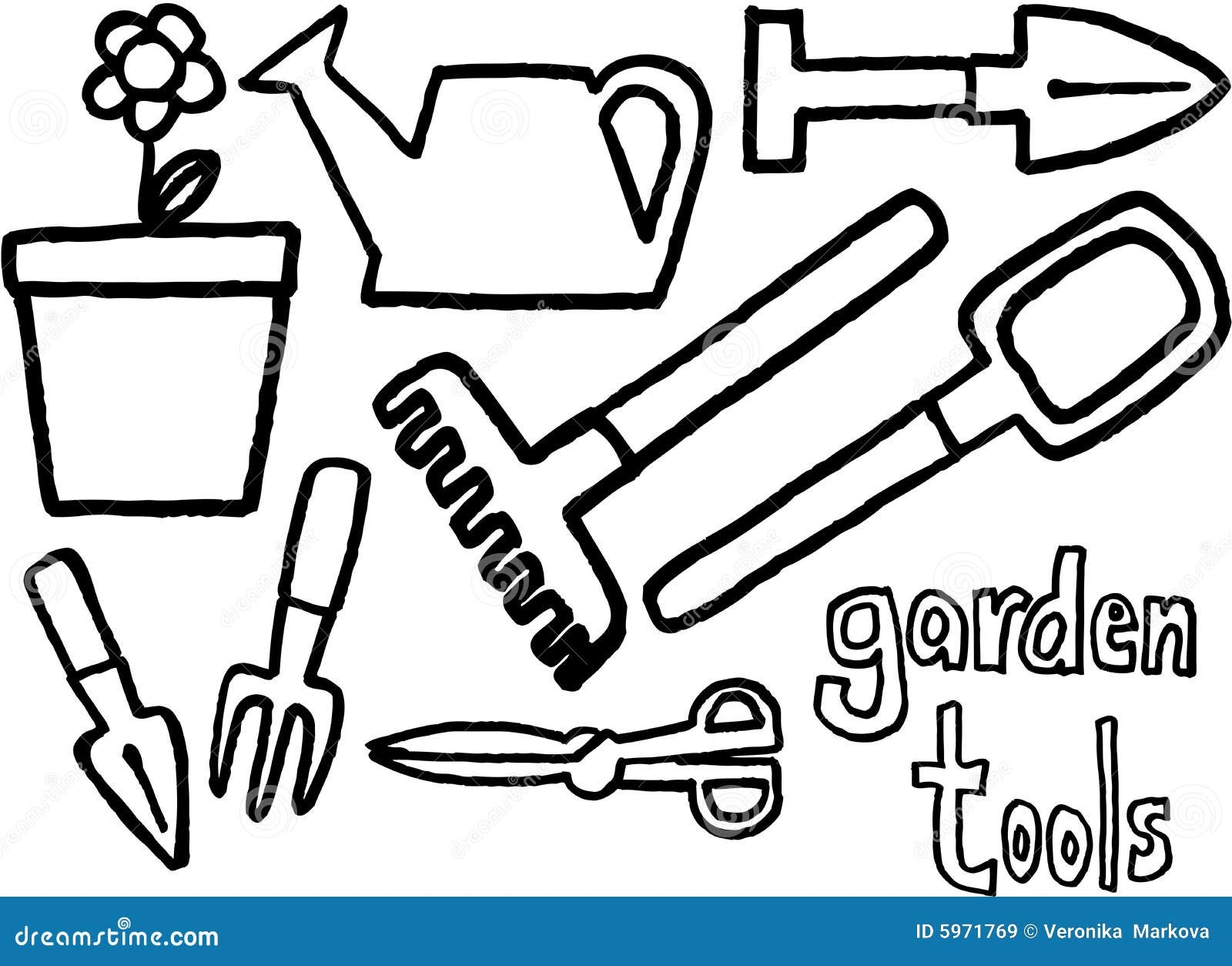 Garden Tools Set Of Illustrations Cartoon Vector CartoonDealer 