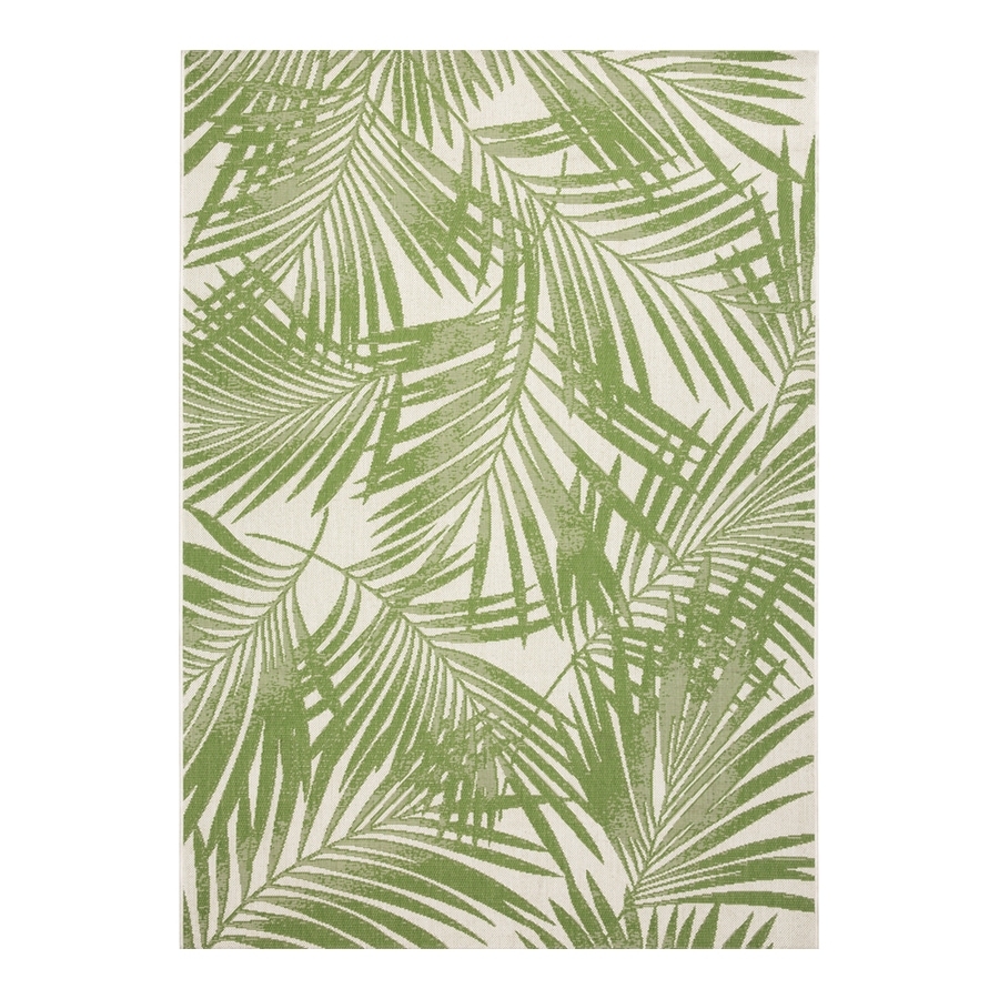Garden Treasures Bright Palm 8x10 Green Rectangular Indoor Outdoor 