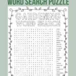 Gardening Word Search Puzzles Printable Circus