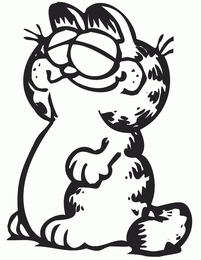 Garfield Color Pages Coloring Home