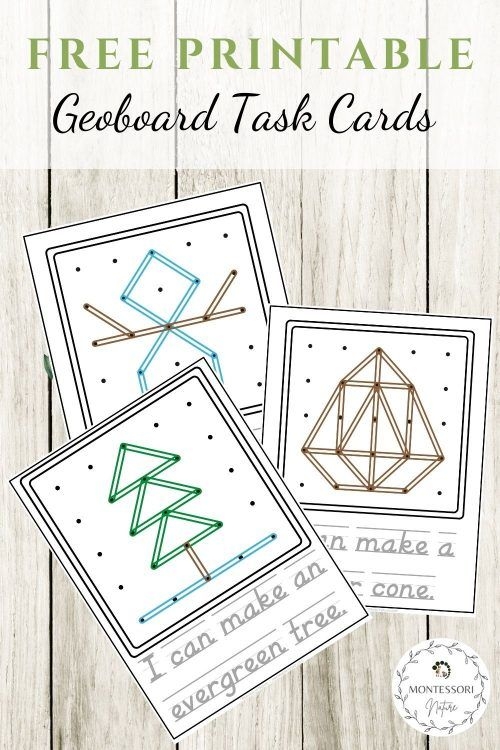free printable geoboard task cards