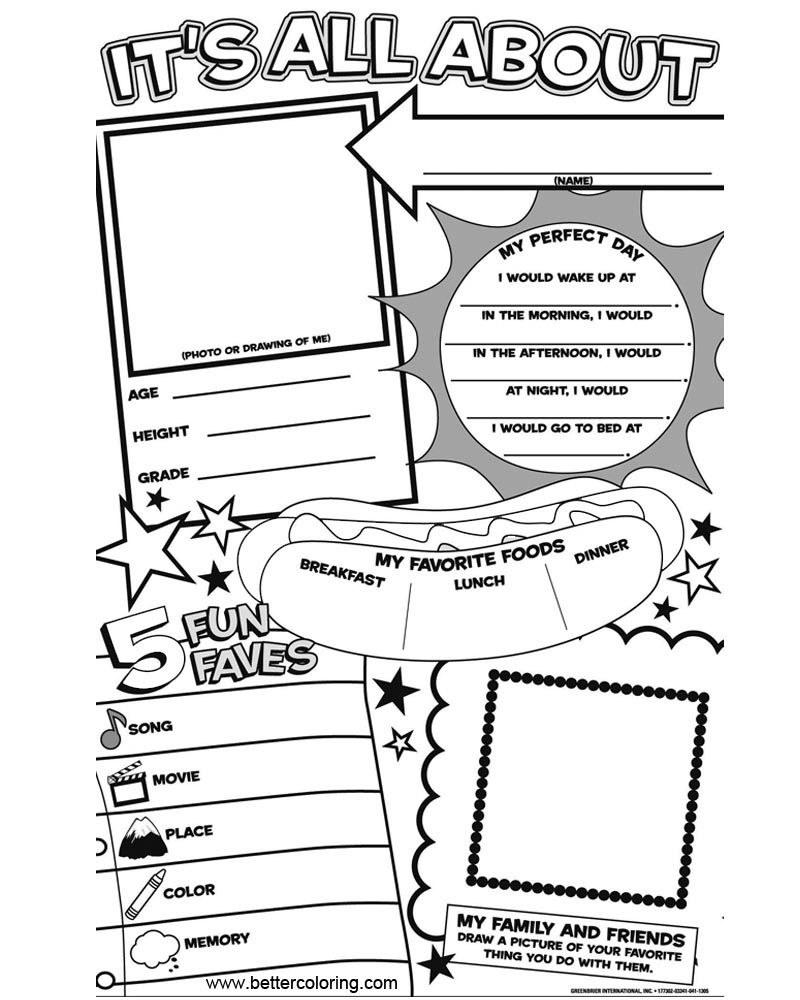 Get To Know Me Worksheet Kids All About Me Worksheets