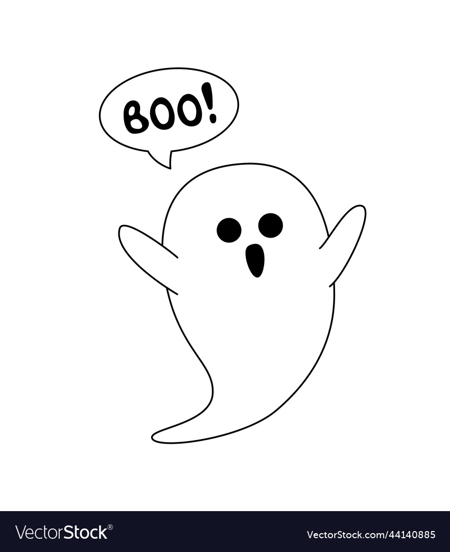 Ghost Coloring Page