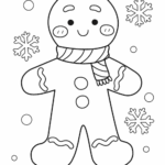 Gingerbread Man Coloring Page Little Bee Family