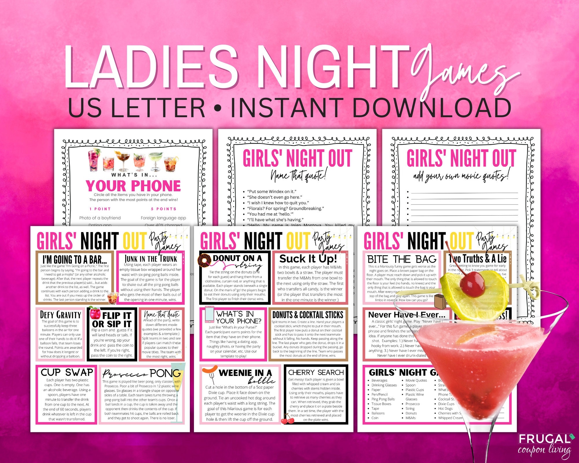 Girls Night Games Printable 17 Ladies Night Out Games Etsy