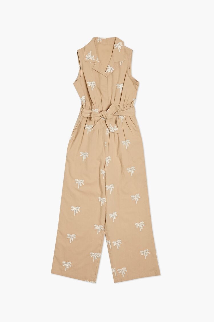 Girls Palm Tree Print Jumpsuit Kids Forever21us