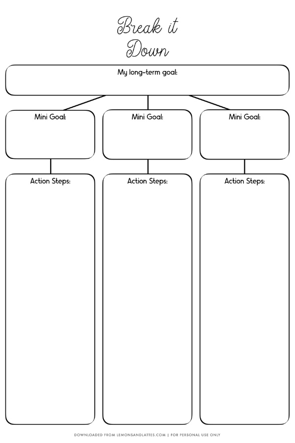 goal setting worksheets