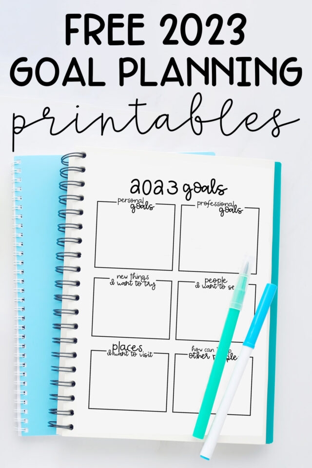 Goal Setting Worksheets 2023 Pinterest 7 Mom Envy