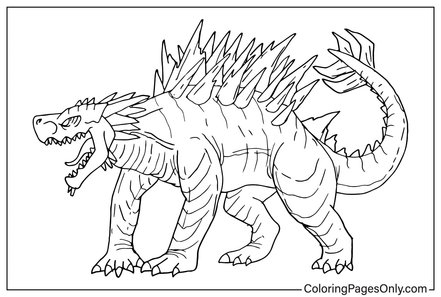 Godzilla Coloring Page For Kids Free Printable Coloring Pages