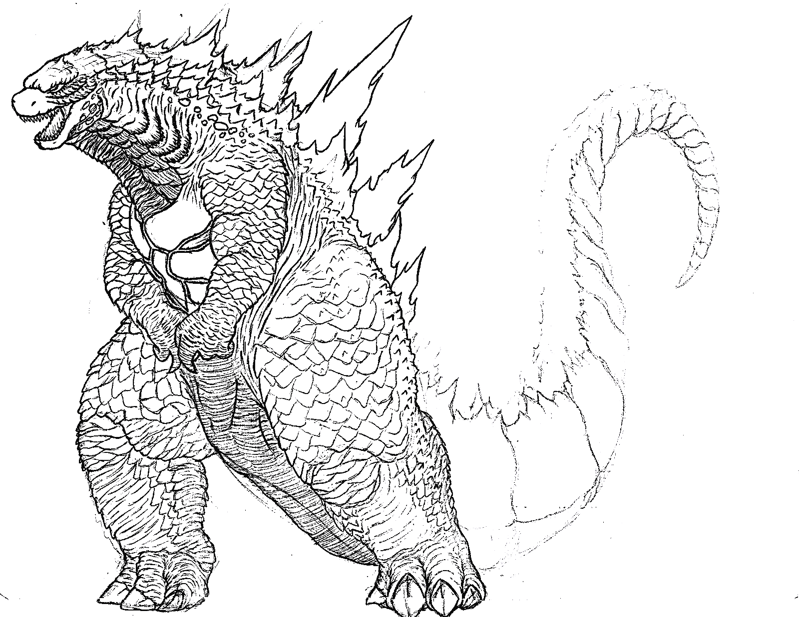 Godzilla Coloring Pages Free Printable Coloring Pages